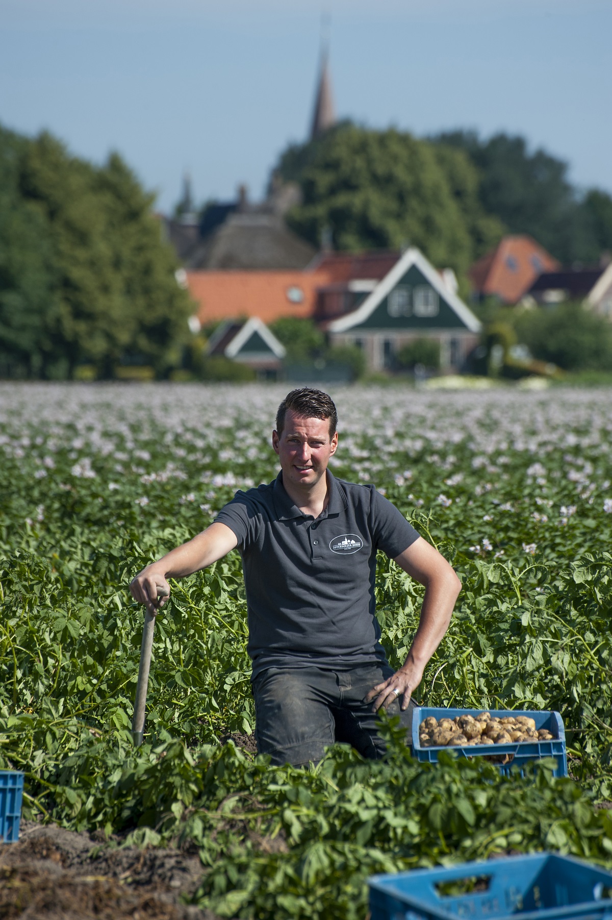 Boer in het veld